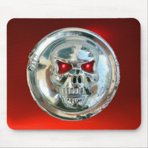 CHROME SKULL , Red Ruby Mouse Pad