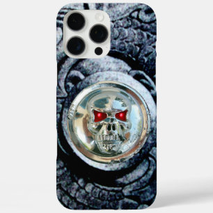 CHROME SKULL WITH FANTASY GRIFFINS iPhone 16 PRO MAX CASE