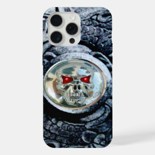 CHROME SKULL WITH FANTASY GRIFFINS iPhone 15 PRO MAX CASE