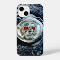 CHROME SKULL WITH FANTASY GRIFFINS
