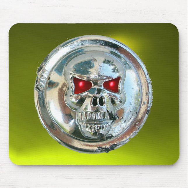 CHROME SKULL , Yellow Topaz Mouse Pad (Front)