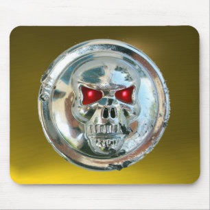 CHROME SKULL , Yellow Topaz Mouse Pad
