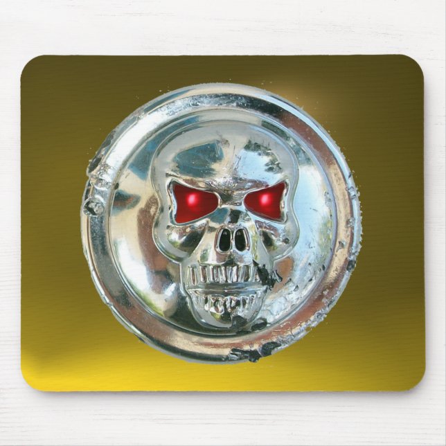 CHROME SKULL , Yellow Topaz Mouse Pad (Front)
