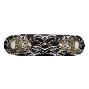 Chrome Skulls Skateboard