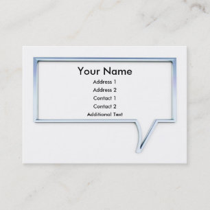 chrome speech bubble business card