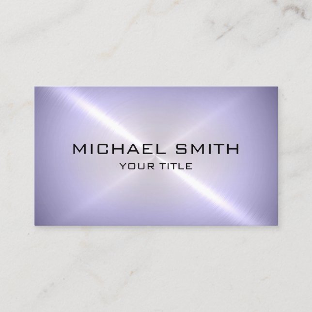 Chrome Stainless Steel Metal Business Card (Front)