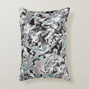 Chrome stains with gradient or fume, Black to Grey Accent Pillow