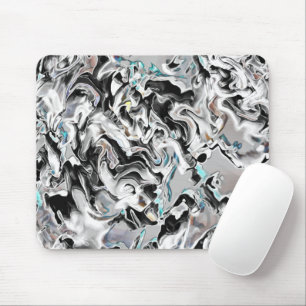Chrome stains with gradient or fume, Black to Grey Mouse Pad