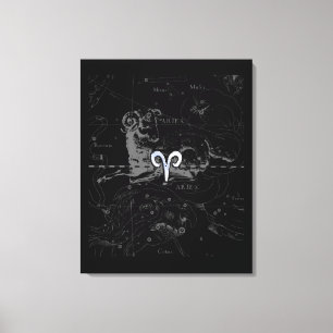 Chrome Style Aries Zodiac Sign on Hevelius