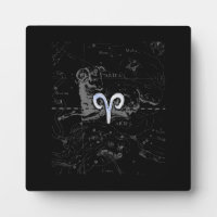 Chrome Style Aries Zodiac Sign on Hevelius