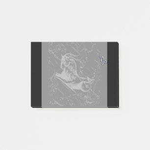 Chrome Style Capricorn Zodiac Sign on Hevelius Post-it Notes