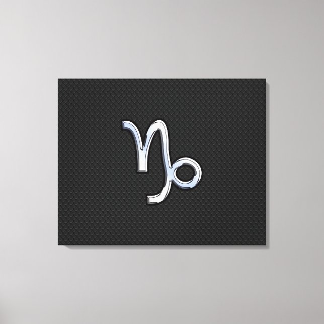 Chrome Style Capricorn Zodiac Sign on Snake style (Front)