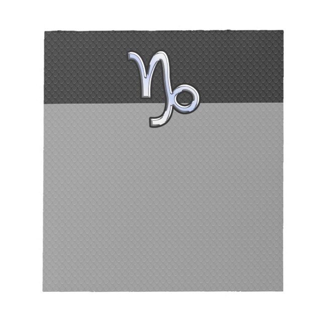 Chrome Style Capricorn Zodiac Sign on Snake style Notepad (Front)