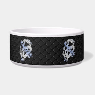 Chrome Style Dragon in Black Snake Skin Print