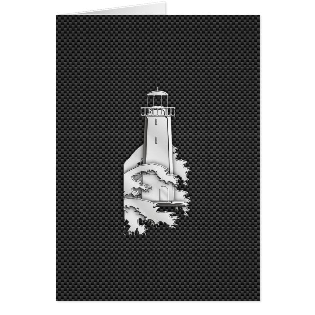 Chrome Style Lighthouse on Carbon Fibre (Front)