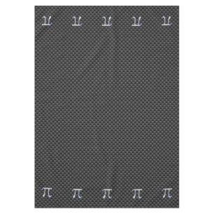 Chrome Style Pi Symbol on Carbon Fibre Print Tablecloth