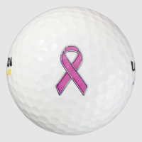 Chrome Style Pink Ribbon Awareness