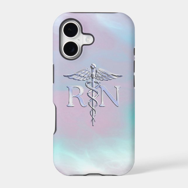Chrome Style RN Caduceus Médicale Mère Pearl Look (Verso)