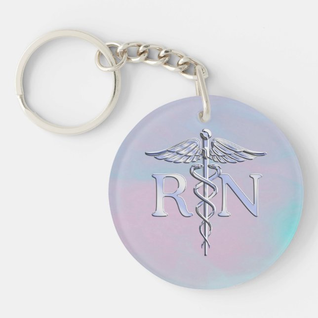 Chrome Style RN Caduceus Médicale Mère Pearl Look (Devant)