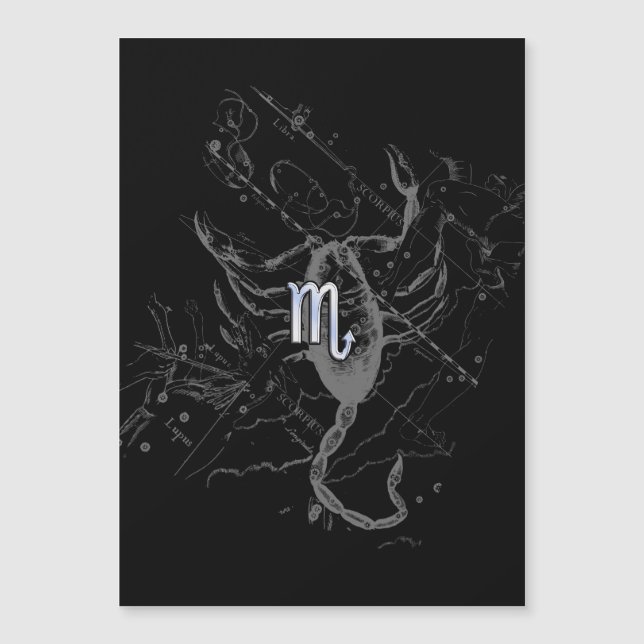 Chrome Style Scorpio Zodiac Sign on Hevelius (Front)