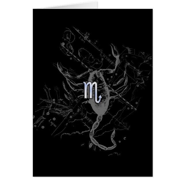 Chrome Style Scorpio Zodiac Symbole sur Hevelius (Devant)