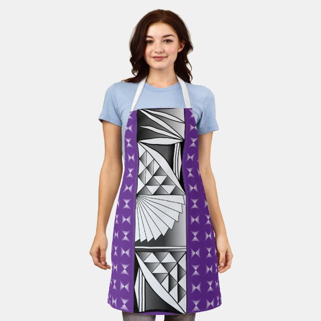 Chrome Sunrise on Purple Apron (Worn)
