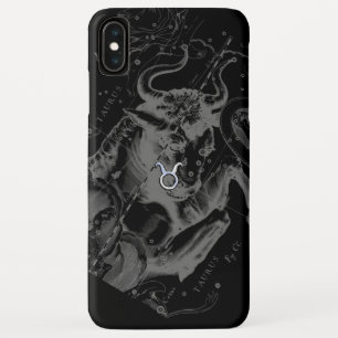 Chrome Taurus Zodiac Sign on Hevelius Style iPhone XS Max Case