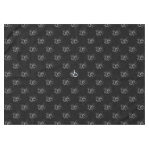 Chrome Taurus Zodiac Sign on Hevelius Style Tablecloth