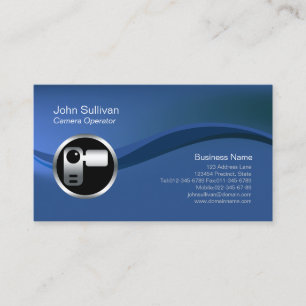 Chrome Video Camera Icon Videographer BusinessCard Business Card
