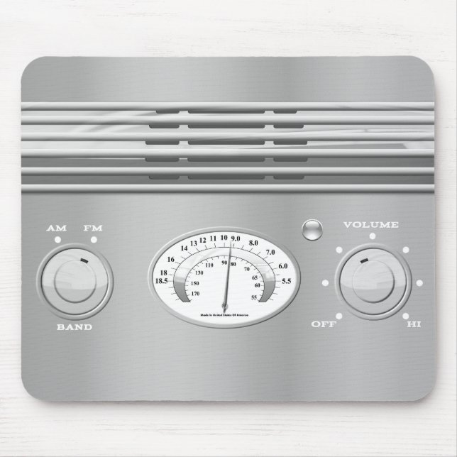 Chrome Vintage Radio Mouse Pad (Front)