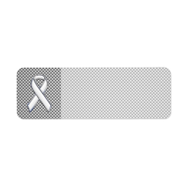 Chrome White Ribbon Sensibilisation Fibre de carbo (Devant)