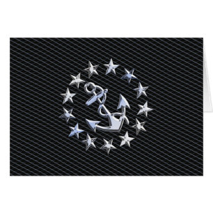 Chrome Yacht drapeau naval sur l'automobile Grille