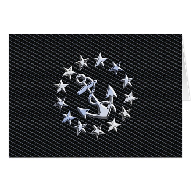 Chrome Yacht drapeau naval sur l'automobile Grille (Devant horizontal)