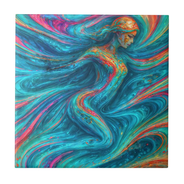 “Chromisca” - Fluid Enchantress Portrait Tile (Front)