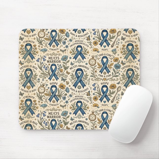 Chronic Fatigue ME/CFS Warrior Mouse Pad (With Mouse)
