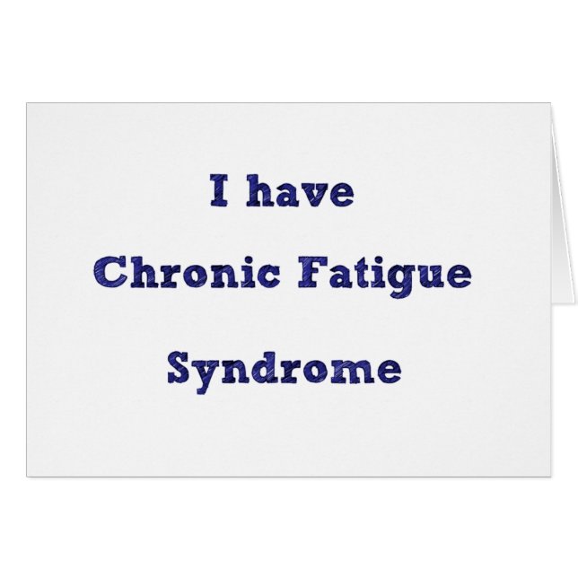 Chronic Fatigue Syndrome explanation card (Front Horizontal)
