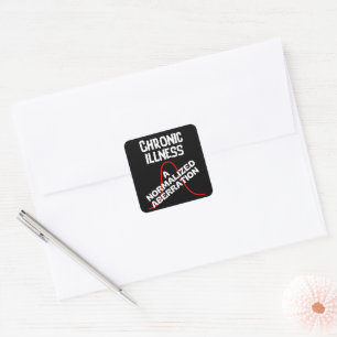 CHRONIC ILLNESS - A Normalized Aberration Square Sticker