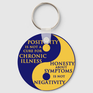 Chronic Illness Button Key Ring