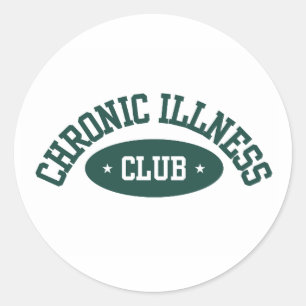 Chronic Illness Club Sticker, Disability Awareness Classic Round Sticker