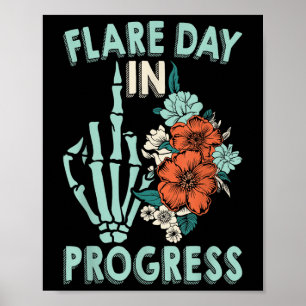 Chronic Illness Flare Day In Progress Spoonie Awar Poster
