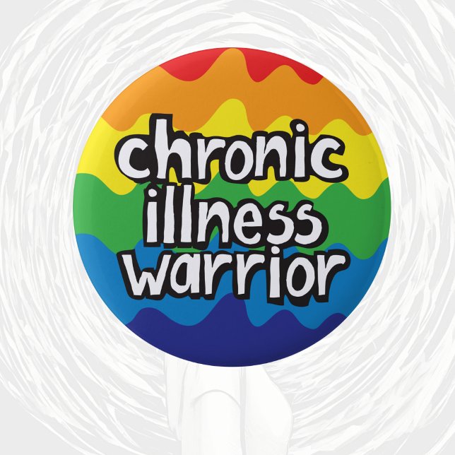 Chronic Illness Warrior invisible disability badge 2 Inch Round Button (Creator Uploaded)