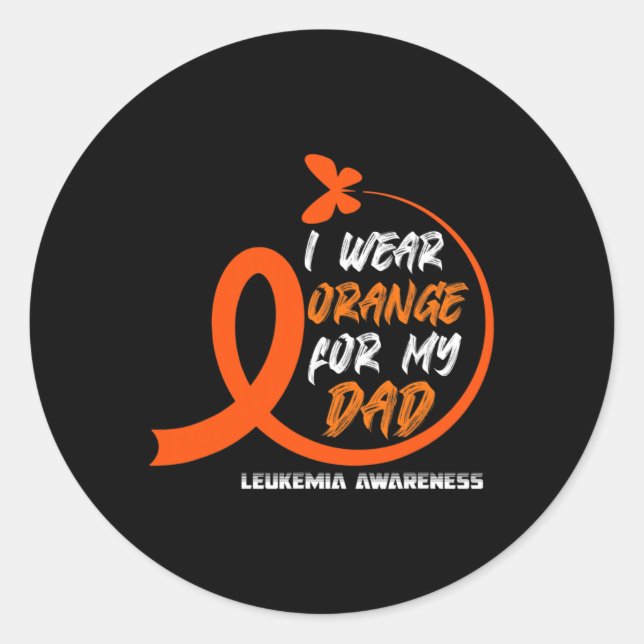 Chronic Leukaemia Her Fight Is My Fight Leukaemia  Classic Round Sticker (Front)