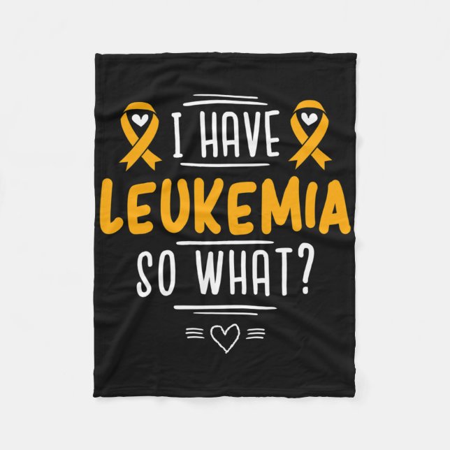 Chronic Leukaemia Tee - Leukaemia Awareness  Fleece Blanket (Front)