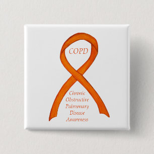 Chronic Obstructive Pulmonary Disease Ribbon Pin