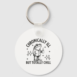 Chronically Ill Funny Frog Chronic Pain & Illn Keychain