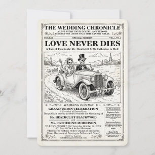 Chronique de squelettes Invitation de mariage