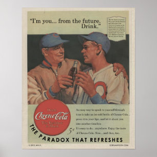 Chrono-Cola Baseball Ad Print