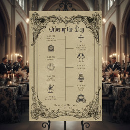 Chronologie de mariage en toile noire gothique vin