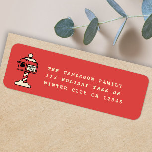 Chrsitmas Return Address Label   North Pole Mail
