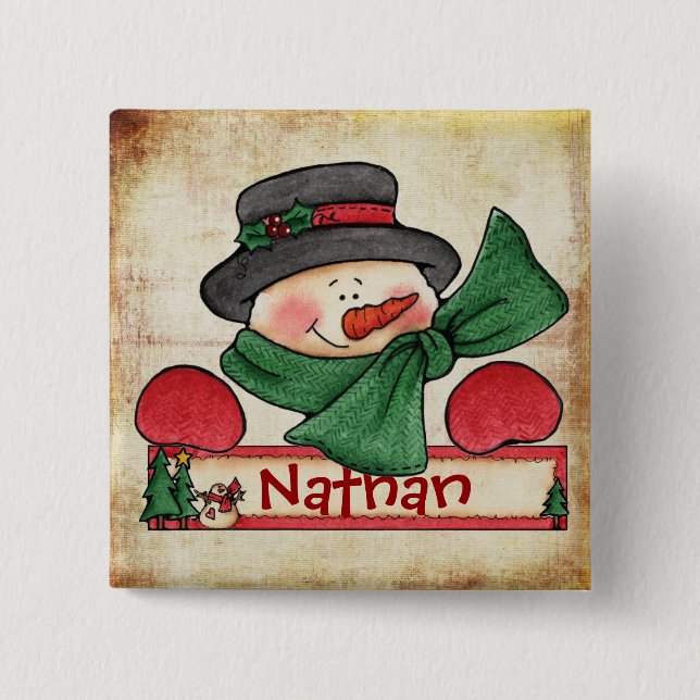 Chrtimstas Stocking Label button (Front)